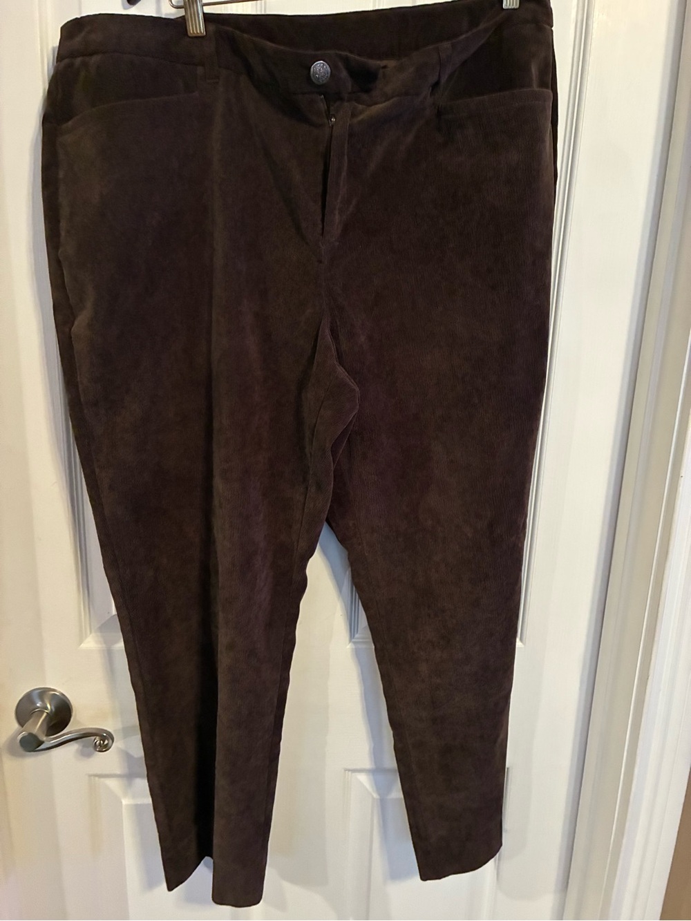 CJ Banks Dark Brown Corduroy Women’s 18 Dress Pants Tappered Leg Y2K